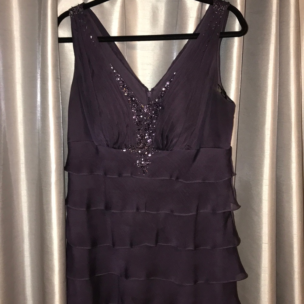Elegant Dark purple short dress